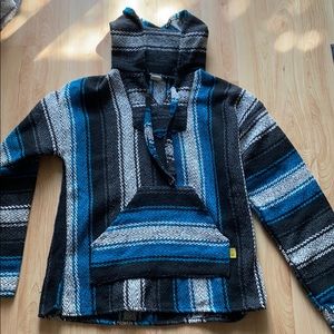 Black and Blue Baja Hoodie